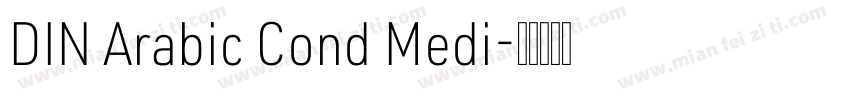 DIN Arabic Cond Medi字体转换